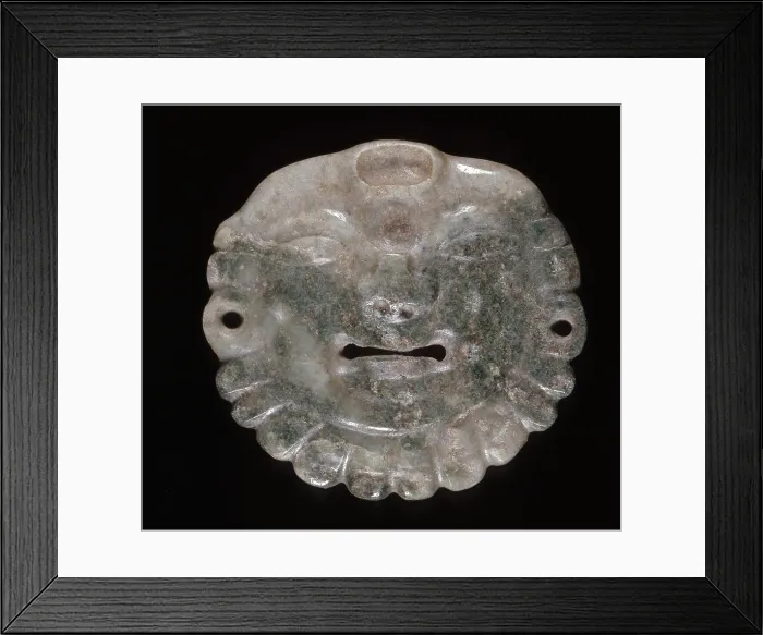 Framed Print : Face pendant, 3rd-9th centuries. Creator: Unknown Framed Print : Face pendant, 3rd-9th centuries. Creator: Unknown