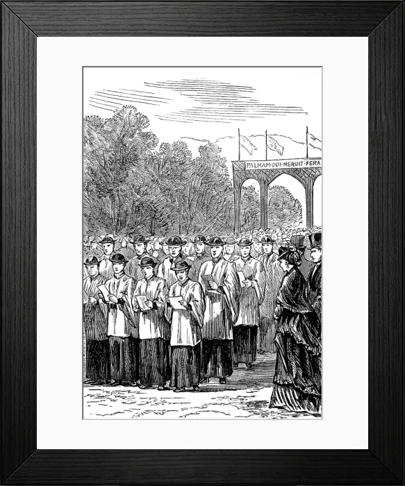 Framed Print : Laying the foundation-stone of St. Paul's College, Knutsford - procession of choristers, 1873. Creator: Unknown. Laying the foundation-stone of St. Paul's College, Knutsford - procession of choristers, 1873. Creator: Unknown Framed Print : Laying the foundation-stone of St. Paul's College, Knutsford - procession of choristers, 1873. Creator: Unknown. Laying the foundation-stone of St. Paul's College, Knutsford - procession of choristers, 1873. Creator: Unknown