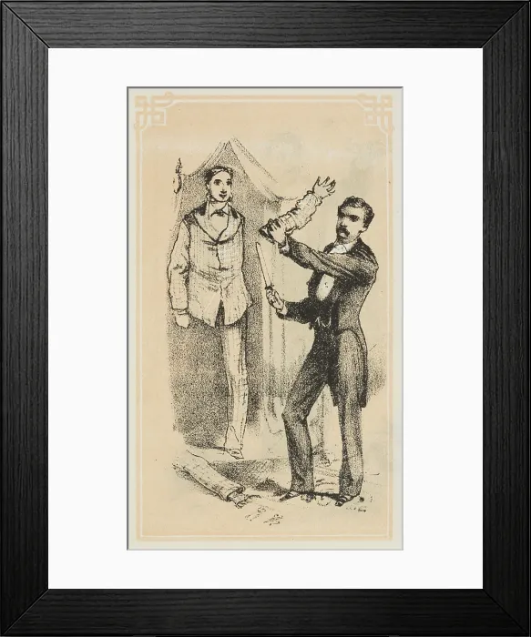 Framed Print : Dr. Lynn performs a magical illusion, 1870. Creator: Unknown Framed Print : Dr. Lynn performs a magical illusion, 1870. Creator: Unknown