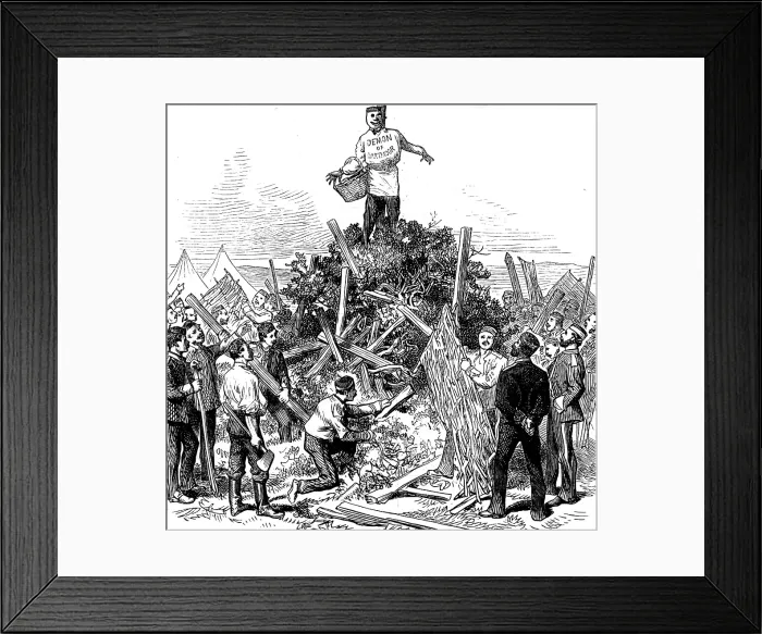 Framed Print : Breaking up or the Royal Engineers Camp on Darmoor, 1873. Creator: Unknown. Breaking up or the Royal Engineers Camp on Darmoor, 1873. Creator: Unknown Framed Print : Breaking up or the Royal Engineers Camp on Darmoor, 1873. Creator: Unknown. Breaking up or the Royal Engineers Camp on Darmoor, 1873. Creator: Unknown