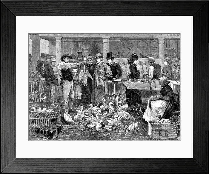 Framed Print : A Michaelmas Goose Fair, 1873. Creator: Joseph Swain Framed Print : A Michaelmas Goose Fair, 1873. Creator: Joseph Swain