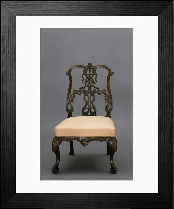 Framed Print : Side chair (from a set of 8), about 1755-1765. Creator: Thomas Chippendale Framed Print : Side chair (from a set of 8), about 1755-1765. Creator: Thomas Chippendale
