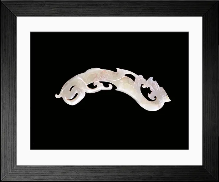 Framed Print : Dragon and phoenix ornament, 200s B.C.E.. Creator: Unknown Framed Print : Dragon and phoenix ornament, 200s B.C.E.. Creator: Unknown