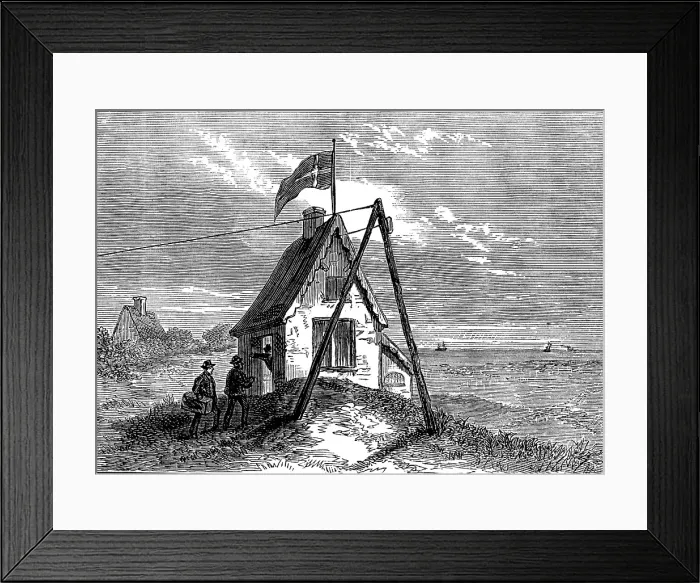 Framed Print : The Danish Cable landing-place, near Calais, 1873. Creator: Unknown Framed Print : The Danish Cable landing-place, near Calais, 1873. Creator: Unknown