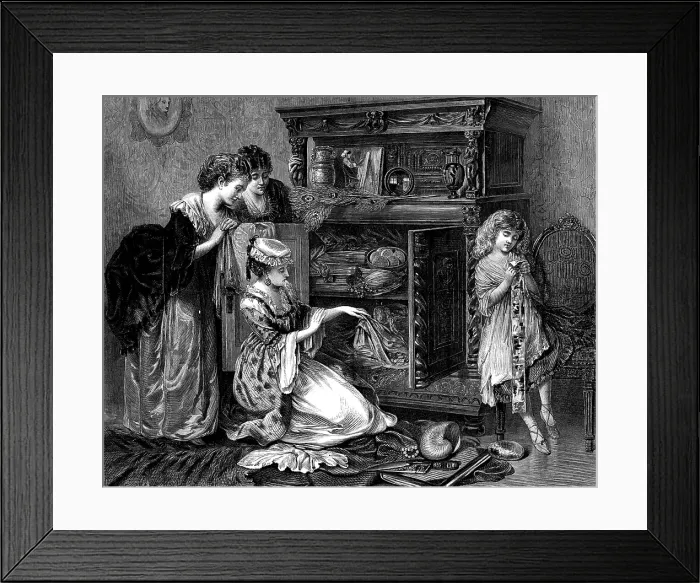 Framed Print : Grandmother's Treasures, by W. Holyoake, 1873. Creator: Unknown. Grandmother's Treasures, by W. Holyoake, 1873. Creator: Unknown Framed Print : Grandmother's Treasures, by W. Holyoake, 1873. Creator: Unknown. Grandmother's Treasures, by W. Holyoake, 1873. Creator: Unknown
