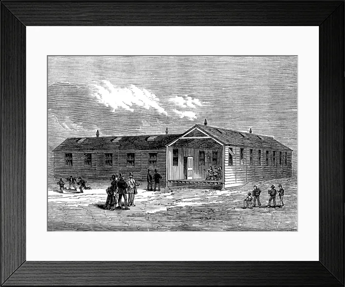 Framed Print : Movable schools for the Liverpool School Board, 1873. Creator: Unknown Framed Print : Movable schools for the Liverpool School Board, 1873. Creator: Unknown