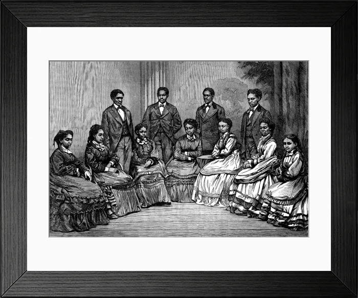 Framed Print : The Jubilee Singers for the Fisk University College, 1873. Creator: Unknown Framed Print : The Jubilee Singers for the Fisk University College, 1873. Creator: Unknown
