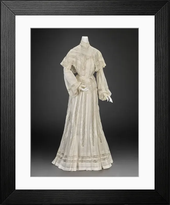 Framed Print : Wedding Dress (Bodice, Skirt, Slip), 1903. Creator: Unknown Framed Print : Wedding Dress (Bodice, Skirt, Slip), 1903. Creator: Unknown