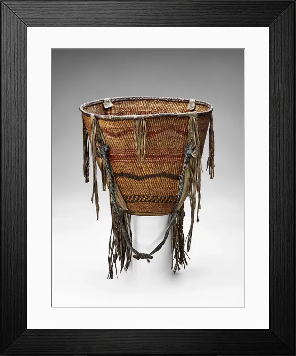 Framed Print : Burden basket, 1880-1910. Creator: Unknown Framed Print : Burden basket, 1880-1910. Creator: Unknown