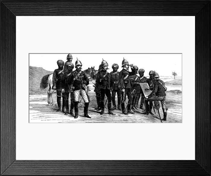Framed Print : Indian Frontier Sketches: reconnoitring party, camp of exercise, Punjaub, 1873. Creator: Unknown Framed Print : Indian Frontier Sketches: reconnoitring party, camp of exercise, Punjaub, 1873. Creator: Unknown
