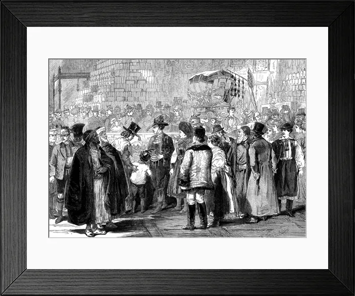 Framed Print : Vienna Exhibition: looking at the model of Jerusalem, 1873. Creator: Unknown Framed Print : Vienna Exhibition: looking at the model of Jerusalem, 1873. Creator: Unknown