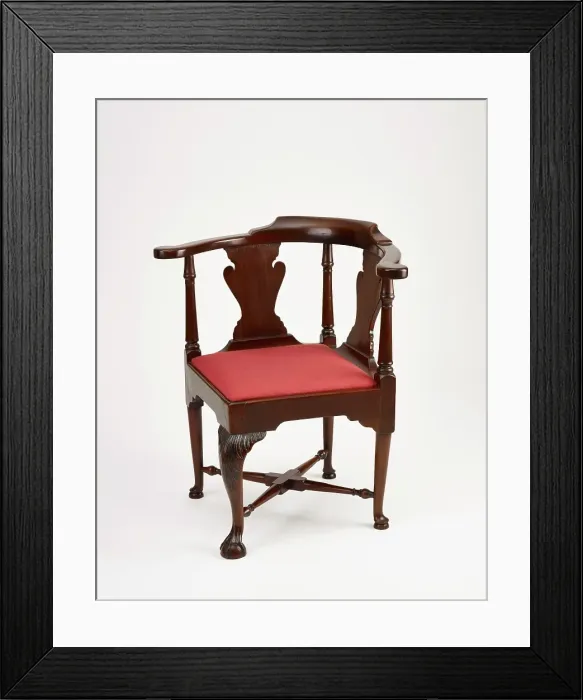 Framed Print : Roundabout (corner chair), about 1765-1770. Creator: Unknown Framed Print : Roundabout (corner chair), about 1765-1770. Creator: Unknown