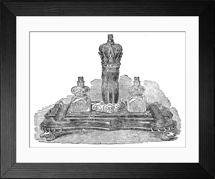 Framed Print : Hunting-trophy of the Prince of Wales, a memorial of Napoleon III. 1873. Creator: Unknown Framed Print : Hunting-trophy of the Prince of Wales, a memorial of Napoleon III. 1873. Creator: Unknown