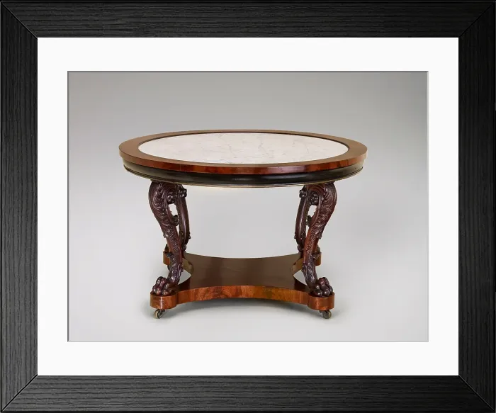 Framed Print : Center table, about 1830. Creator: Unknown Framed Print : Center table, about 1830. Creator: Unknown
