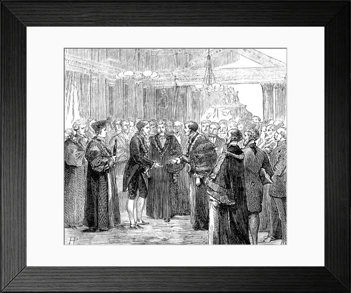 Framed Print : Reception of the Lord Mayor of London, 1873. Creator: Unknown Framed Print : Reception of the Lord Mayor of London, 1873. Creator: Unknown