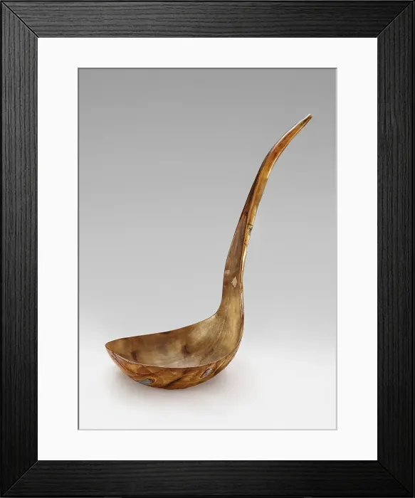 Framed Print : Ceremonial feast ladle with representations of killer whale, bear, and medicine man, 1850-1885. Creator: Unknown Framed Print : Ceremonial feast ladle with representations of killer whale, bear, and medicine man, 1850-1885. Creator: Unknown