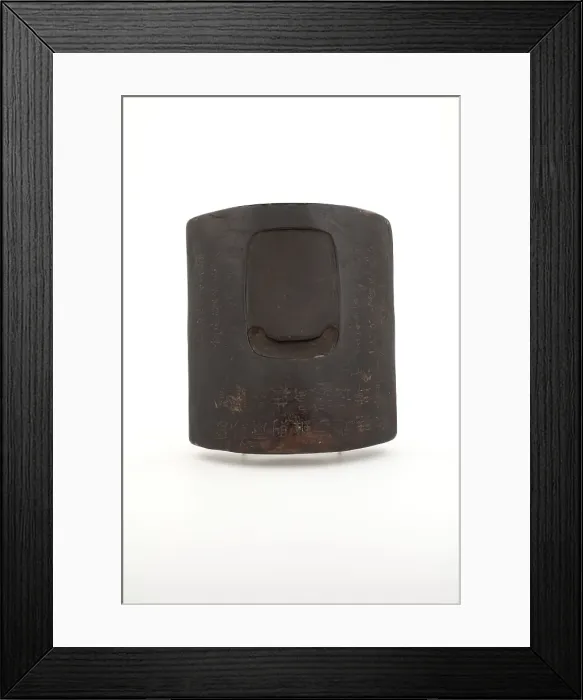 Framed Print : Inkstone in the shape of a Han dynasty roof tile, 16th century. Creator: Unknown Framed Print : Inkstone in the shape of a Han dynasty roof tile, 16th century. Creator: Unknown