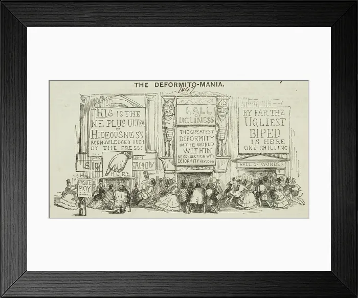 Framed Print : The Deformito-Mania, 1847. Creator: Unknown Framed Print : The Deformito-Mania, 1847. Creator: Unknown