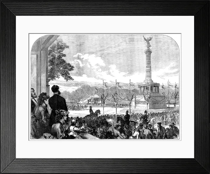 Framed Print : Unveiling the Sedan Column of Victory at Berlin, 1873. Creator: Unknown Framed Print : Unveiling the Sedan Column of Victory at Berlin, 1873. Creator: Unknown
