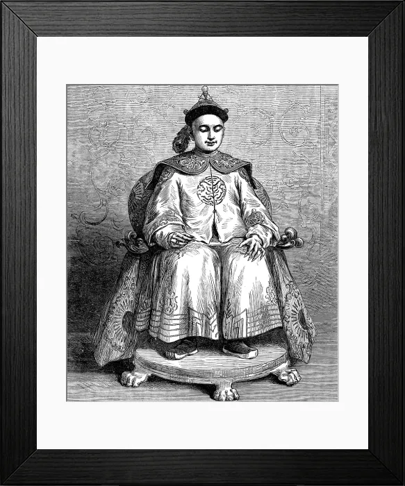 Framed Print : The young Emperor of China, Tung-Che, Whang-Ti, 1873. Creator: Unknown