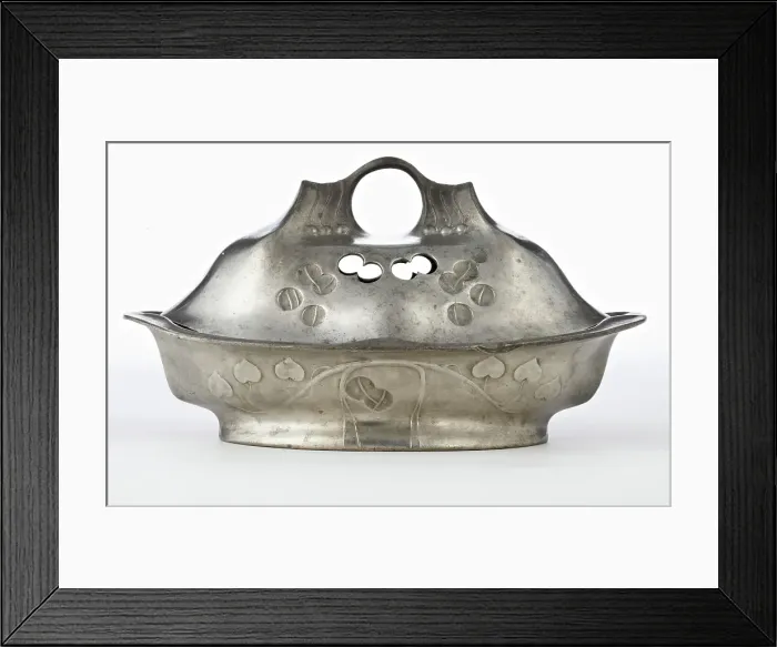 Framed Print : Lidded Soap Dish, c1890-1910. Creator: JP Kayser Sohn Framed Print : Lidded Soap Dish, c1890-1910. Creator: JP Kayser Sohn