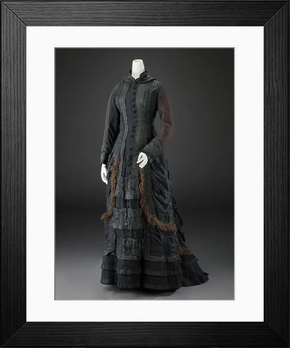 Framed Print : Mourning Dress, about 1875. Creator: Unknown Framed Print : Mourning Dress, about 1875. Creator: Unknown