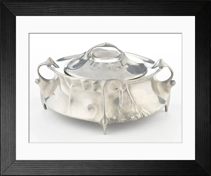 Framed Print : Lidded Biscuit Box, c1890-1910.. Creator: JP Kayser Sohn Framed Print : Lidded Biscuit Box, c1890-1910.. Creator: JP Kayser Sohn