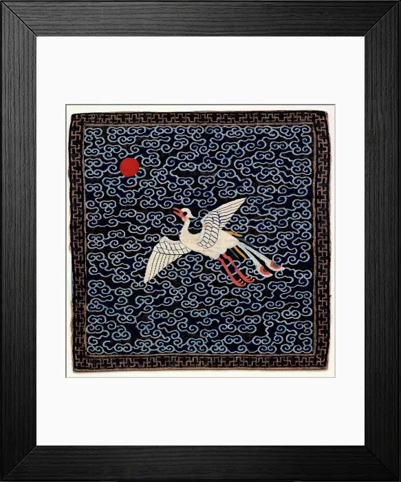 Framed Print : Rank Insignia, Ninth Degree Civil, Paradise Flycatcher, about 1880. Creator: Unknown Framed Print : Rank Insignia, Ninth Degree Civil, Paradise Flycatcher, about 1880. Creator: Unknown