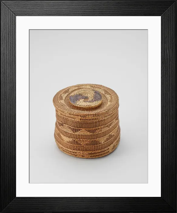 Framed Print : Basket and lid, 1880-1886. Creator: Unknown Framed Print : Basket and lid, 1880-1886. Creator: Unknown