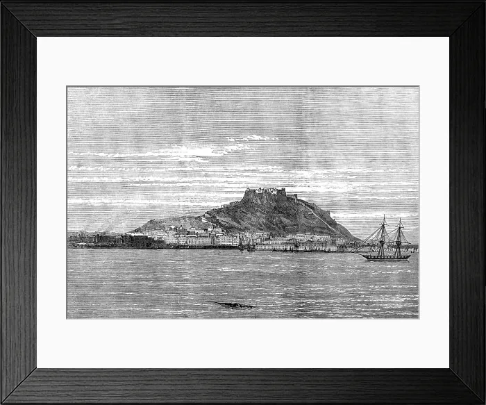 Framed Print : The Civil War in Spain: Alicante, bombarded by the Intransigentes, 1873. Creator: Unknown Framed Print : The Civil War in Spain: Alicante, bombarded by the Intransigentes, 1873. Creator: Unknown