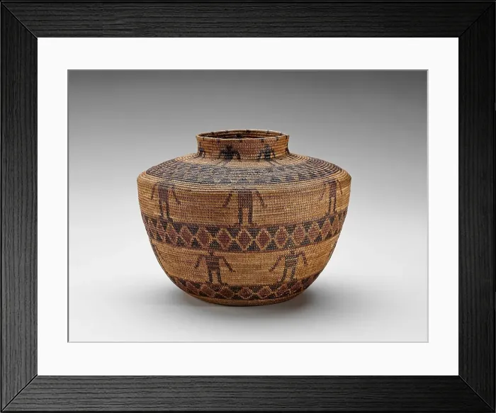 Framed Print : Container with human figures and rattlesnake design, 1870-1910. Creator: Unknown. Container with human figures and rattlesnake design, 1870-1910. Creator: Unknown Framed Print : Container with human figures and rattlesnake design, 1870-1910. Creator: Unknown. Container with human figures and rattlesnake design, 1870-1910. Creator: Unknown