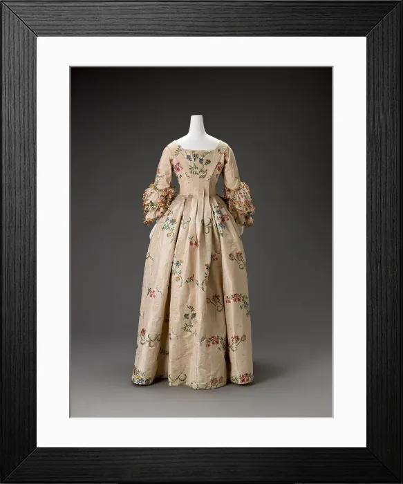 Framed Print : Dress, about 1750. Creator: Unknown Framed Print : Dress, about 1750. Creator: Unknown