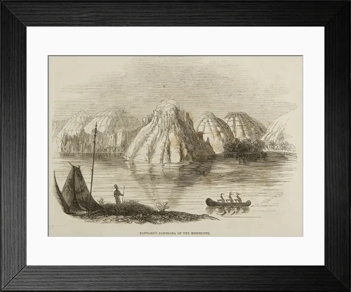 Framed Print : Banvard's Panorama of the Mississippi, 1848. Creator: Unknown. Banvard's Panorama of the Mississippi, 1848. Creator: Unknown Framed Print : Banvard's Panorama of the Mississippi, 1848. Creator: Unknown. Banvard's Panorama of the Mississippi, 1848. Creator: Unknown