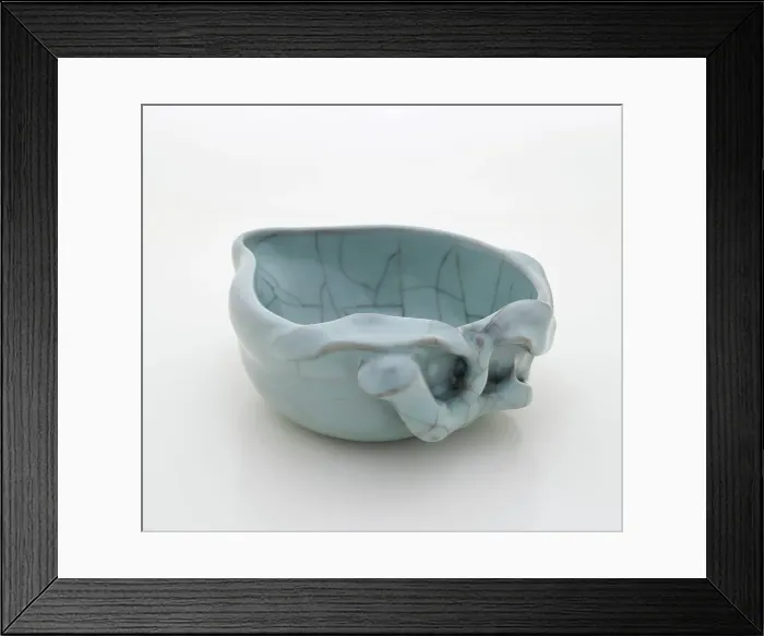 Framed Print : Peach-shaped brush washer, 1662-1722. Creator: Unknown Framed Print : Peach-shaped brush washer, 1662-1722. Creator: Unknown
