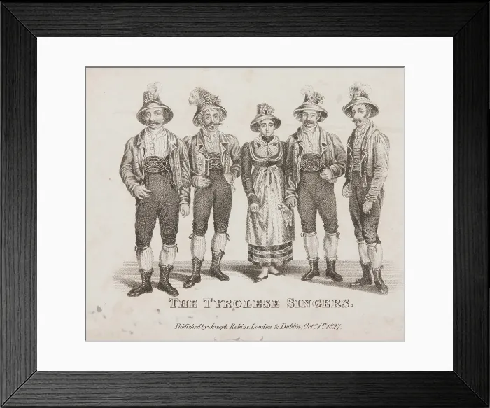 Framed Print : The Tyrolese Singers, 1827. Creator: Unknown Framed Print : The Tyrolese Singers, 1827. Creator: Unknown