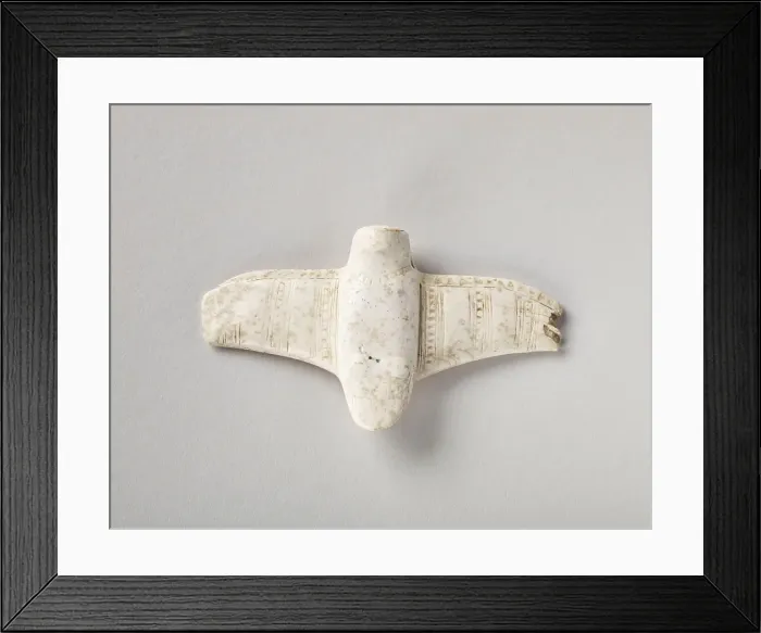 Framed Print : Ivory seagull effigy pendant, 1000 BCE-1500 CE. Creator: Unknown Framed Print : Ivory seagull effigy pendant, 1000 BCE-1500 CE. Creator: Unknown