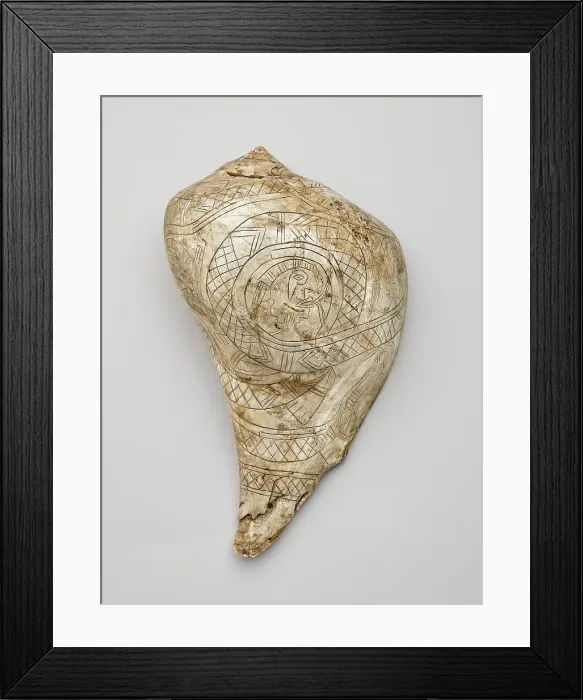 Framed Print : Ritual cup with serpent and trophy heads, 1200-1400. Creator: Unknown Framed Print : Ritual cup with serpent and trophy heads, 1200-1400. Creator: Unknown