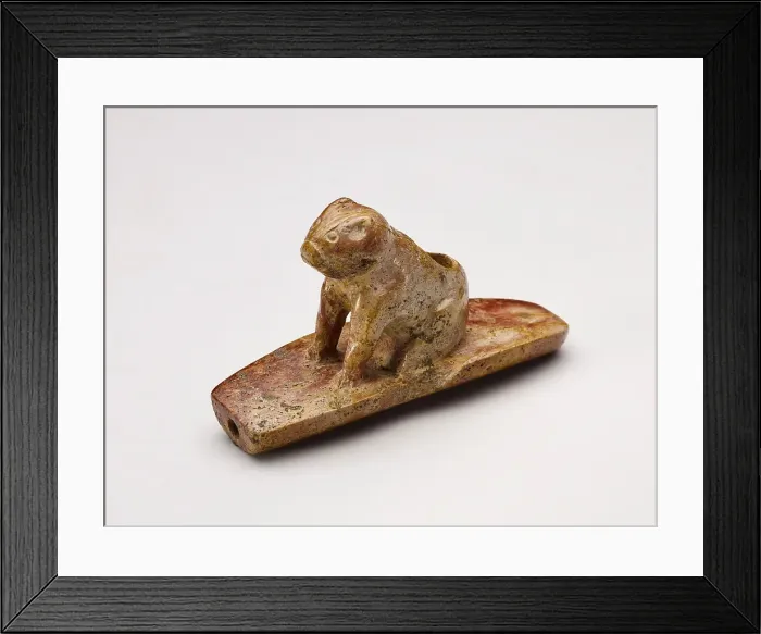 Framed Print : Frog effigy pipe, 200 BCE-500 CE. Creator: Unknown Framed Print : Frog effigy pipe, 200 BCE-500 CE. Creator: Unknown