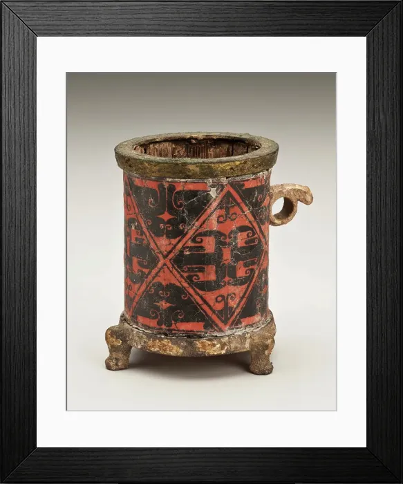Framed Print : Lacquer cup with handle, 300-200 B.C.E.. Creator: Unknown Framed Print : Lacquer cup with handle, 300-200 B.C.E.. Creator: Unknown