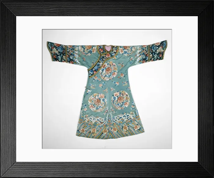 Framed Print : Woman's Robe, Qing dynasty (1644-1911), about 1900. Creator: Unknown. Woman's Robe, Qing dynasty (1644-1911), about 1900. Creator: Unknown Framed Print : Woman's Robe, Qing dynasty (1644-1911), about 1900. Creator: Unknown. Woman's Robe, Qing dynasty (1644-1911), about 1900. Creator: Unknown