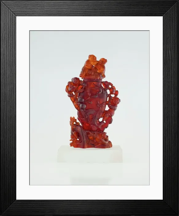 Framed Print : Ornamental bottle with stopper, date unknown. Creator: Unknown Framed Print : Ornamental bottle with stopper, date unknown. Creator: Unknown