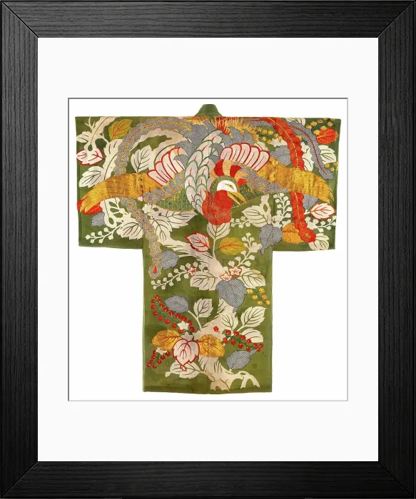Framed Print : Coverlet Shaped Like A Kimono (Yogi), late 1700s. Creator: Unknown Framed Print : Coverlet Shaped Like A Kimono (Yogi), late 1700s. Creator: Unknown