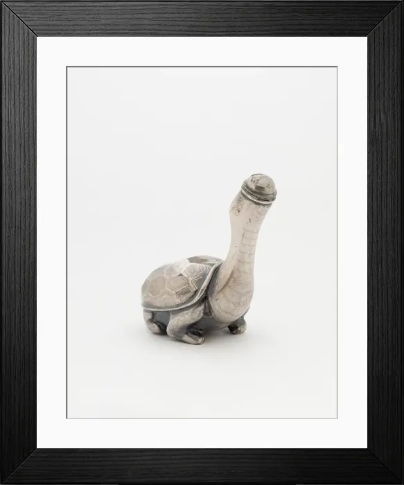 Framed Print : Snuff bottle in shape of tortoise, 18th century. Creator: Unknown Framed Print : Snuff bottle in shape of tortoise, 18th century. Creator: Unknown