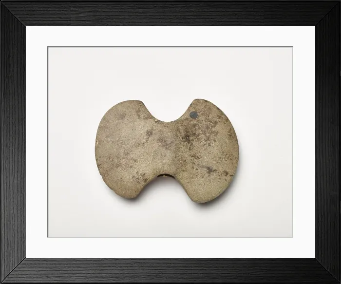 Framed Print : Double-bitten bannerstone, 3000-1000 BCE. Creator: Unknown Framed Print : Double-bitten bannerstone, 3000-1000 BCE. Creator: Unknown