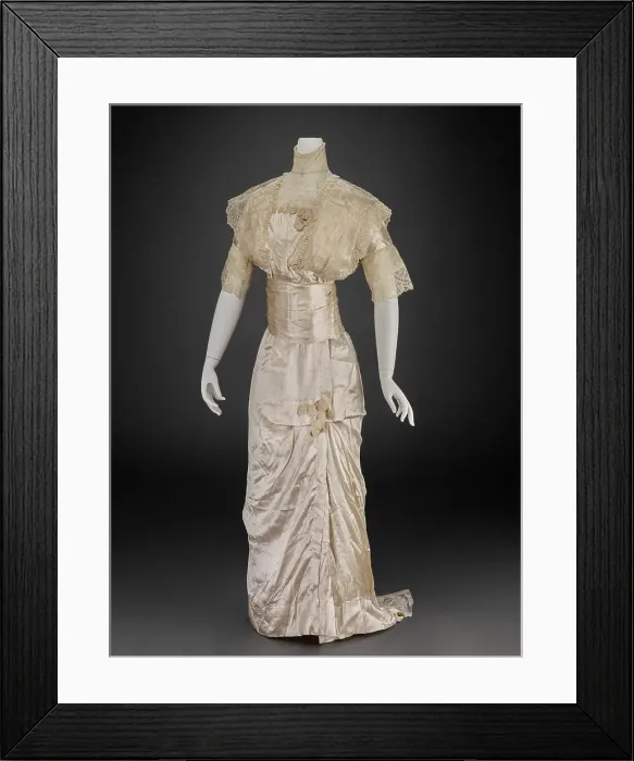 Framed Print : Wedding Dress (Dress, Cummerbund), 1913. Creator: Unknown Framed Print : Wedding Dress (Dress, Cummerbund), 1913. Creator: Unknown