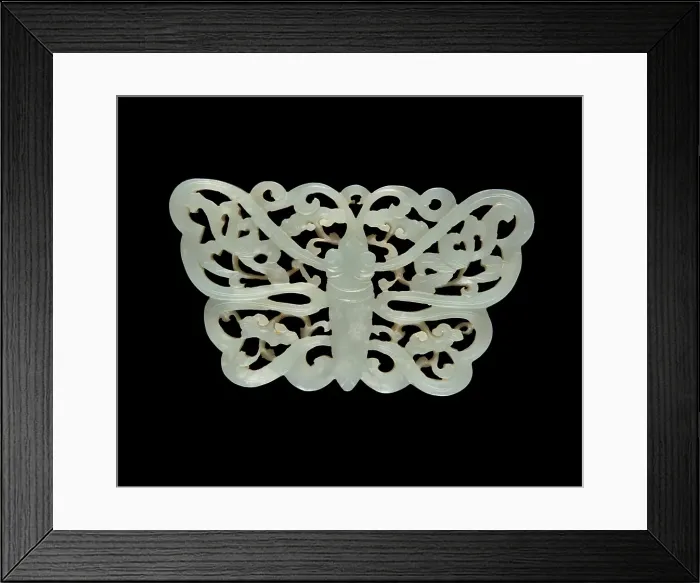 Framed Print : Openwork butterfly plaque, 19th century. Creator: Unknown Framed Print : Openwork butterfly plaque, 19th century. Creator: Unknown