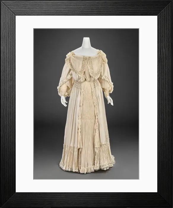 Framed Print : Wedding Dress (Bodice, Skirt), 1903. Creator: Unknown Framed Print : Wedding Dress (Bodice, Skirt), 1903. Creator: Unknown