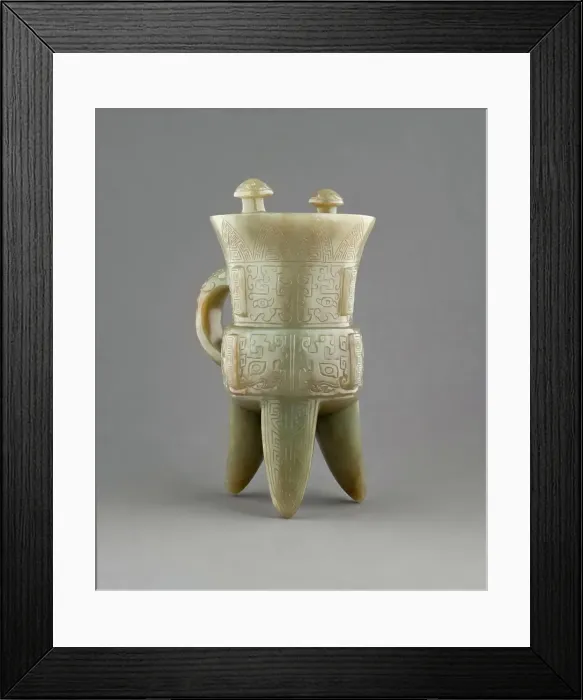 Framed Print : Vessel (jia) with stand, 1644-1912. Creator: Unknown Framed Print : Vessel (jia) with stand, 1644-1912. Creator: Unknown