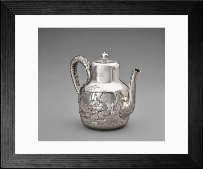 Framed Print : Coffee pot, 1881. Creators: Dominick and Haff, Giles Brothers and Company Framed Print : Coffee pot, 1881. Creators: Dominick and Haff, Giles Brothers and Company