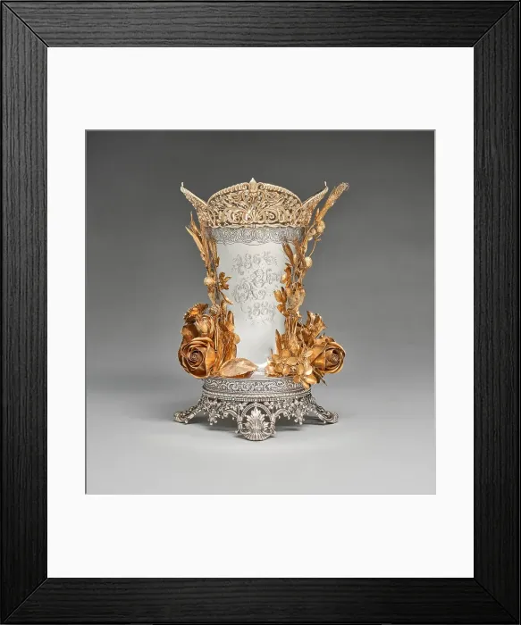 Framed Print : Ehret vase, 1889. Creator: Gorham Manufacturing Company Framed Print : Ehret vase, 1889. Creator: Gorham Manufacturing Company